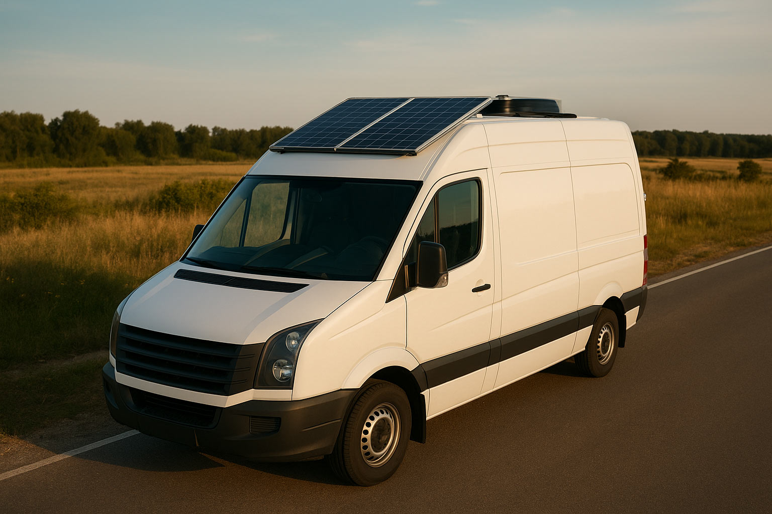 furgoneta con placas solares